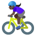 woman biking, dark skin tone